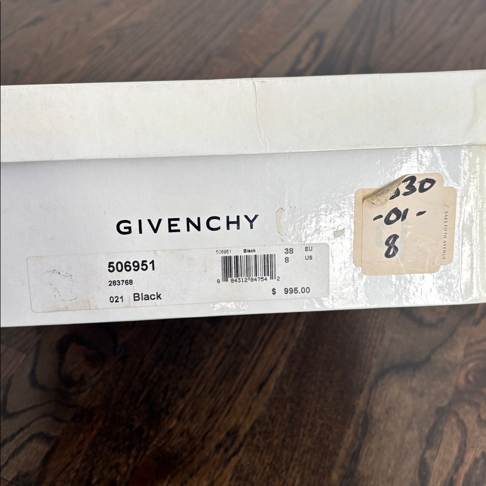 Givenchy Black Leather Heeled Boots, size 38 - Picture 7 of 9
